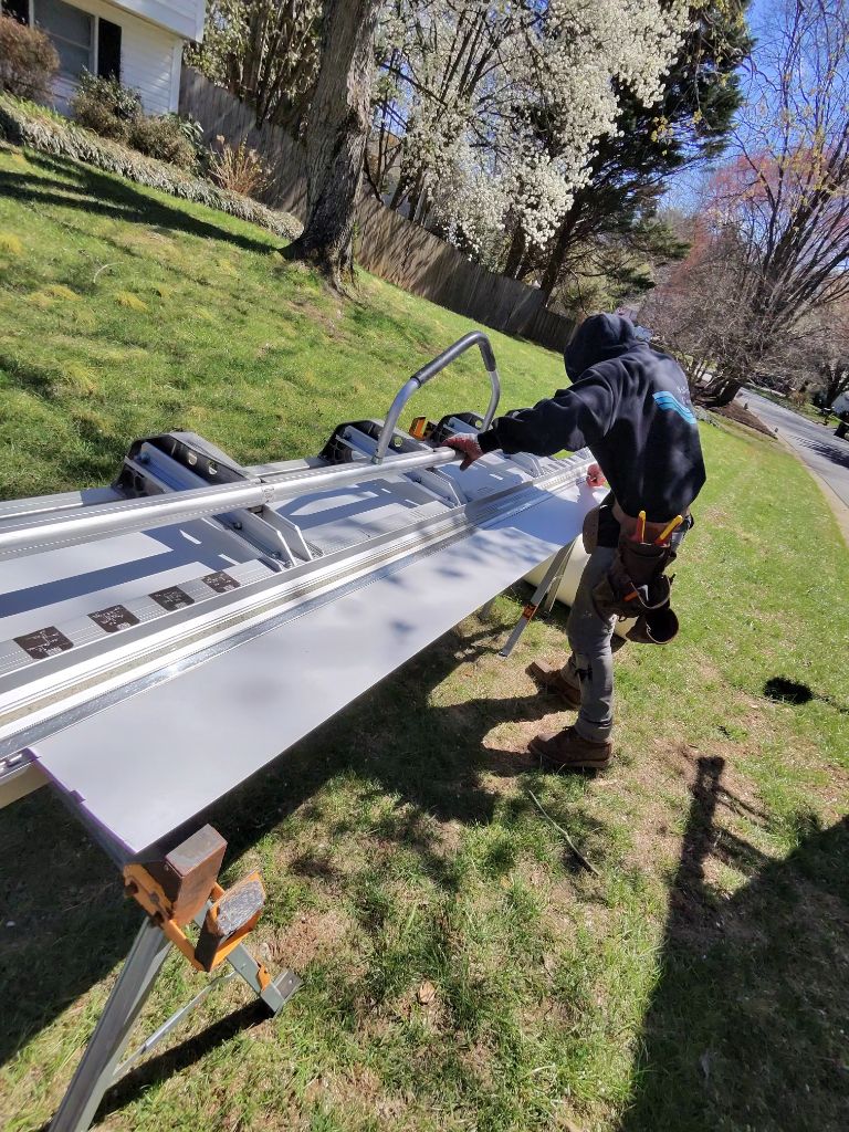 Gutter repair in progress